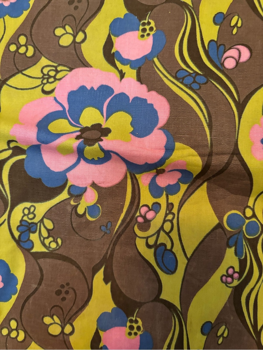 Retro 90's Floral Tote Bag with Brown Handle - Unbranded - Picture 10 of 10